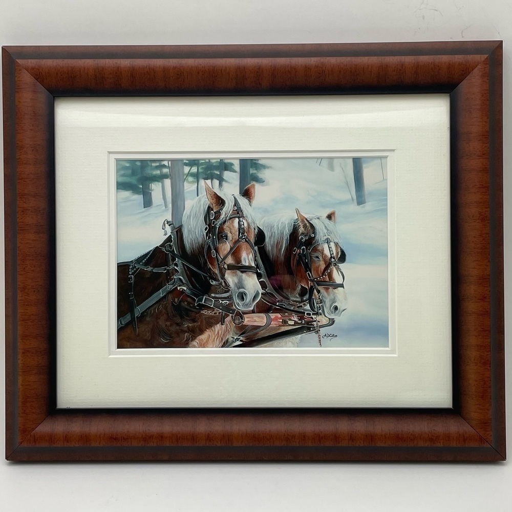 Framed Horse Print by a Canadian Artist